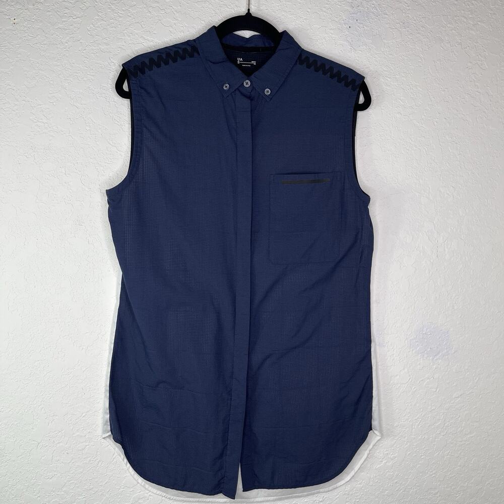Under Armour Button Front Sleeveless Shirt Size S, Golf, outdoor, breathable